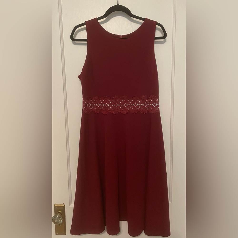 OWIN Women’s Vintage Floral Lace Flared A-line Swing Casual Party Dress